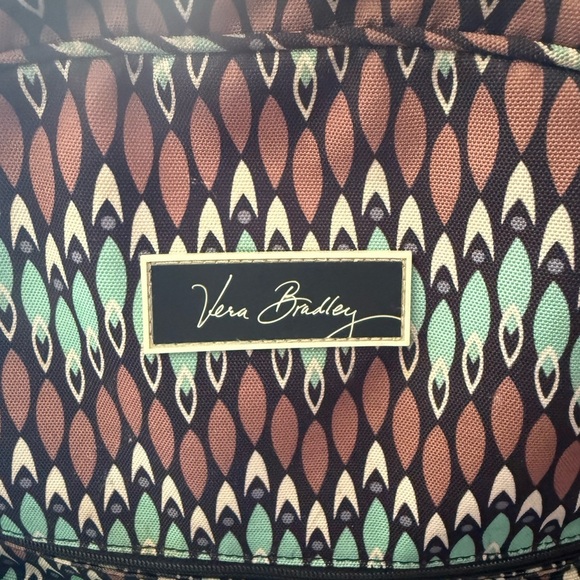 Vera BradleySuerra Stream Patterned Backpack Large in green brown cream & gray - Picture 10 of 11